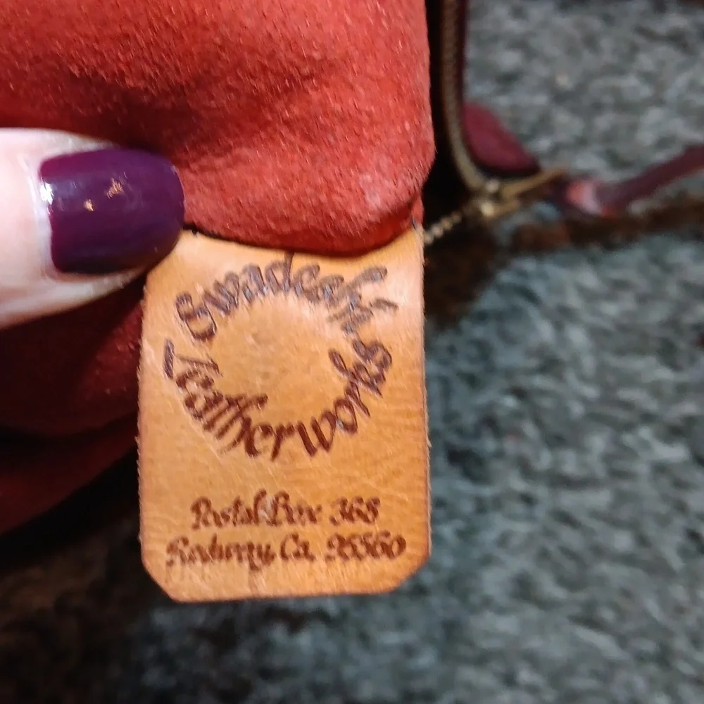 Vintage Swadeshi Leatherworks Clutch Lot Of 2 Maroon Brown